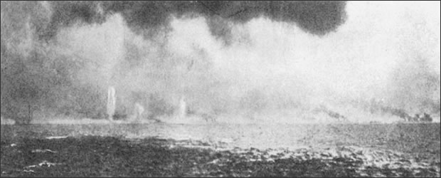 Battle of Jutland viewed from a British warship